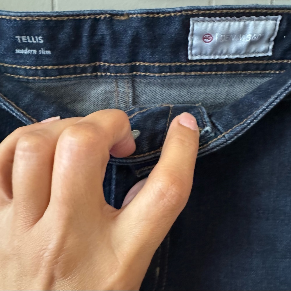 AG Adriano Goldschmied Denim 360 Tellis Modern Slim Jeans Size 29 Dark Wash Work - Picture 5 of 10